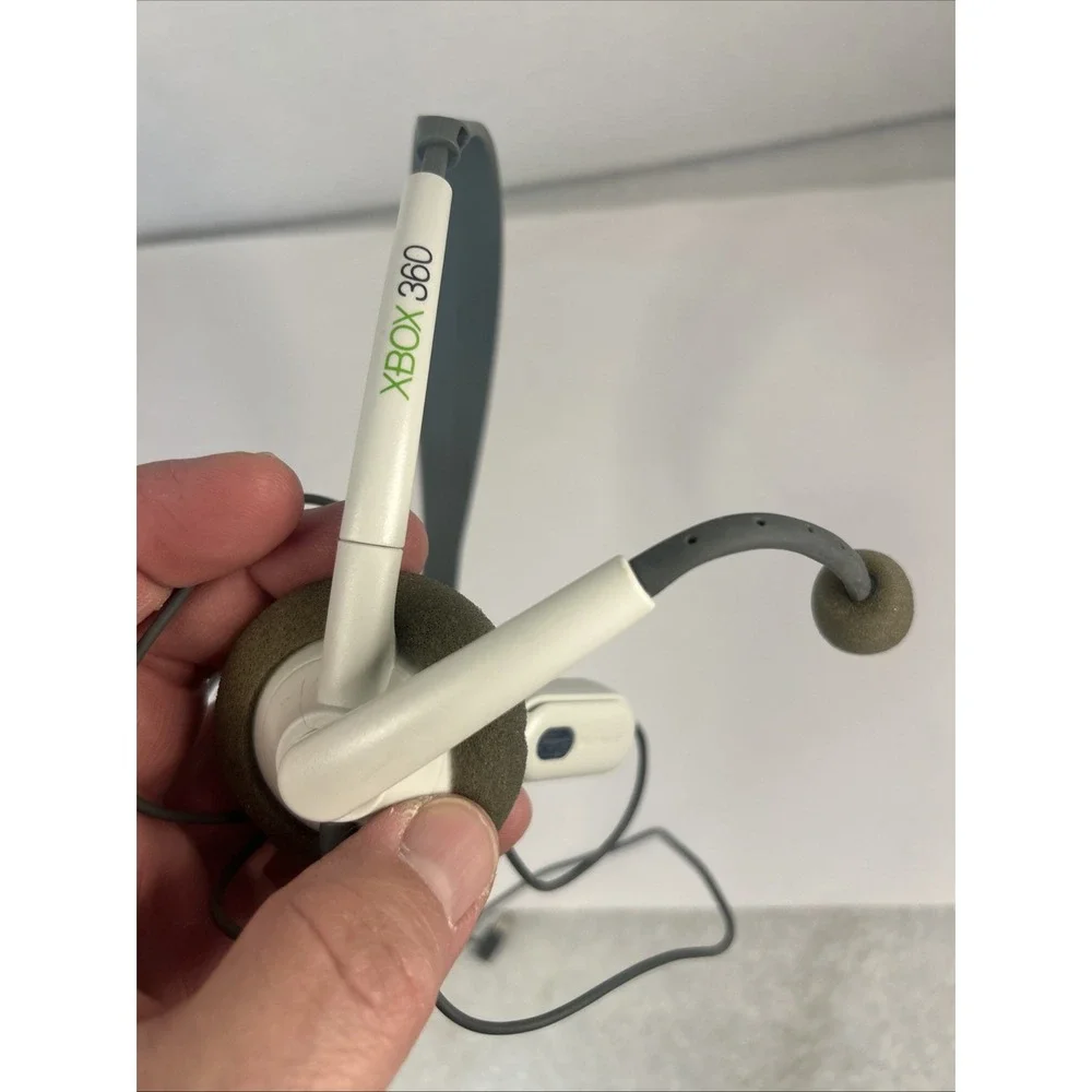 Microsoft Xbox‎ 360 Communicator White/Gray Headband Headset Untested